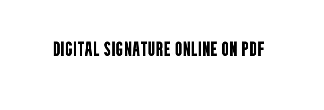 digital signature online on pdf